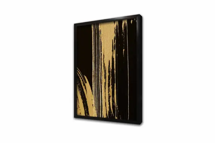 Siyah Altın Soyut | Kanvas Tablo | Cam Tablo | Mdf Tablo | B33096 - Görsel 4