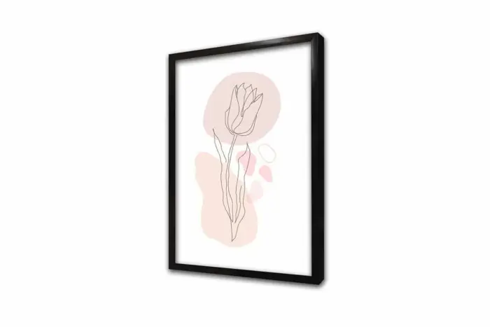 Line Art Çiçek Vı | Kanvas Tablo | Cam Tablo | Mdf Tablo | B33132 - Görsel 4