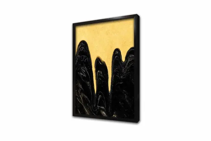 Sarı Siyah Soyut | Kanvas Tablo | Cam Tablo | Mdf Tablo | B33134 - Görsel 4