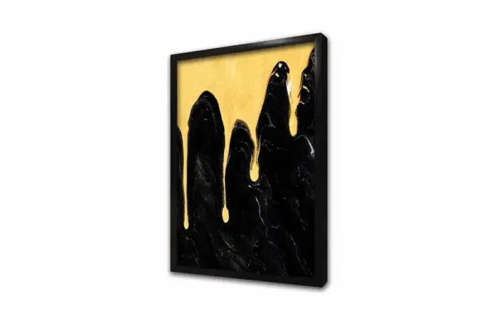Sarı Siyah Soyut Iı | Kanvas Tablo | Cam Tablo | Mdf Tablo | B33135 - Görsel 4