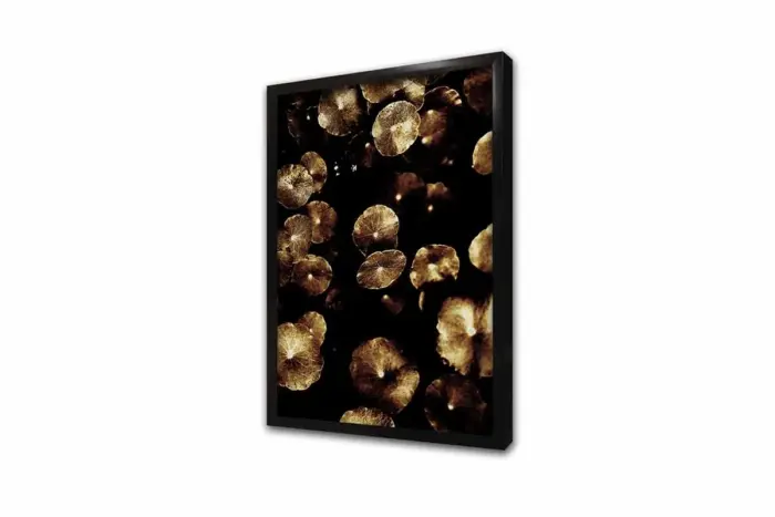 Altın Mantarlar Ve Soyut Üçlü Kanvas Tablo | Cam Tablo | Mdf Tablo Seti | B33141 - Görsel 14