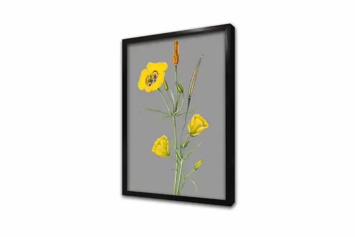 Gri Zemin Sarı Çiçekler Üçlü Kanvas Tablo | Cam Tablo | Mdf Tablo Seti | B33146 - Görsel 13
