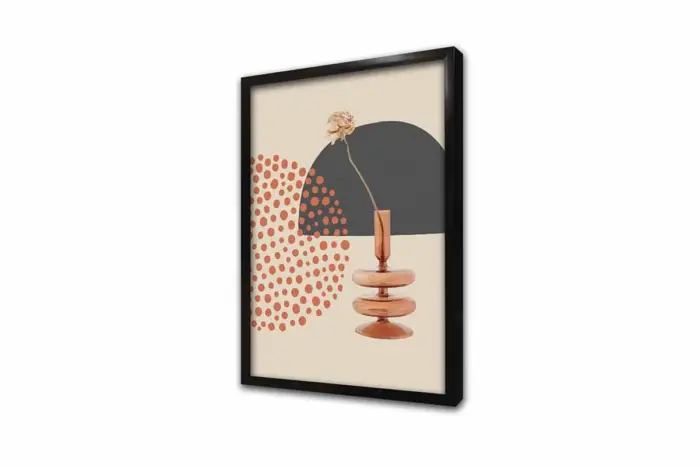 Line Art Çiçekler İkili Kanvas Tablo | Cam Tablo | Mdf Tablo Seti | B33156 - Görsel 10