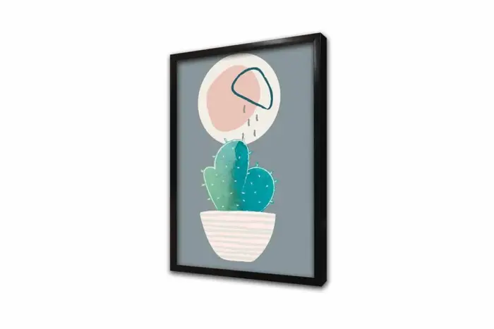 Line Art Kaktüs İkili Kanvas Tablo | Cam Tablo | Mdf Tablo Seti | B33157 - Görsel 10