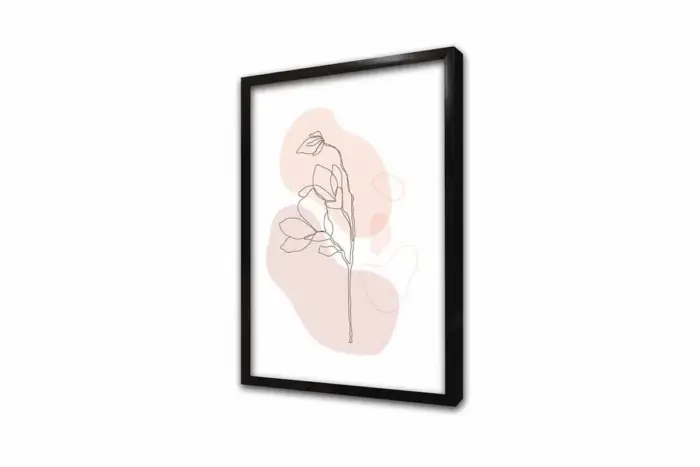 Line Art Çiçekler Üçlü Kanvas Tablo | Cam Tablo | Mdf Tablo Seti | B33164 - Görsel 13