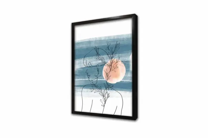 Line Art Kadın Silüeti Üçlü Kanvas Tablo | Cam Tablo | Mdf Tablo Seti | B33165 - Görsel 14