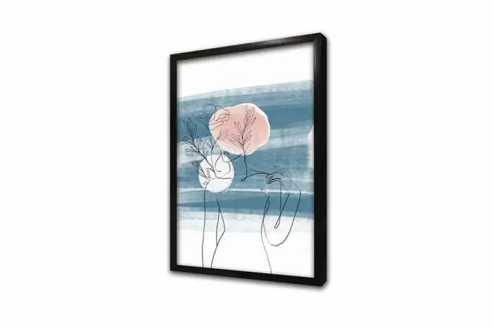Line Art Kadın Silüeti Üçlü Kanvas Tablo | Cam Tablo | Mdf Tablo Seti | B33165 - Görsel 15