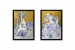 Tanrıça Ve Melekler İkili Kanvas Tablo | Cam Tablo | Mdf Tablo Seti | B33167 - Görsel 9