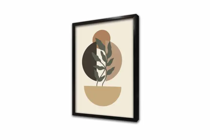 Modern Desenler Ve Yaprak | Kanvas Tablo | Cam Tablo | Mdf Tablo | B33170 - Görsel 4