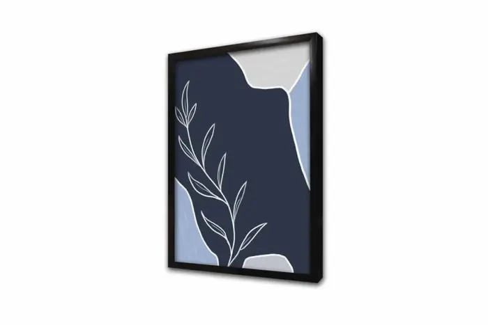 Dekoratif Mavi Beyaz Modern | Kanvas Tablo | Cam Tablo | Mdf Tablo | B33180 - Görsel 4