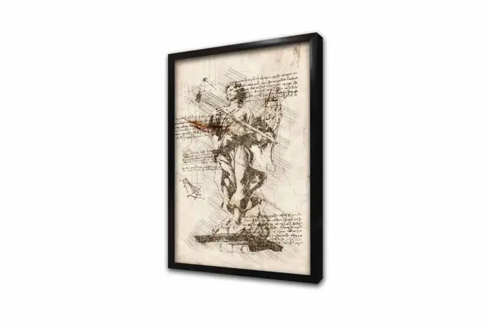 Melek Heykeli Çizim | Kanvas Tablo | Cam Tablo | Mdf Tablo | B33195 - Görsel 4