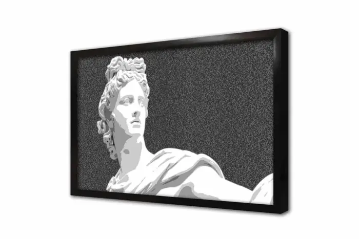 Modern Siyah Beyaz Heykel | Kanvas Tablo | Cam Tablo | Mdf Tablo | B33196 - Görsel 4