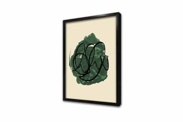 Yeşil Soyut Line Art İkili Kanvas Tablo | Cam Tablo | Mdf Tablo Seti | B33216 - Görsel 10