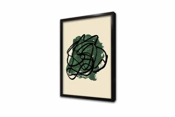 Yeşil Soyut Line Art İkili Kanvas Tablo | Cam Tablo | Mdf Tablo Seti | B33216 - Görsel 11