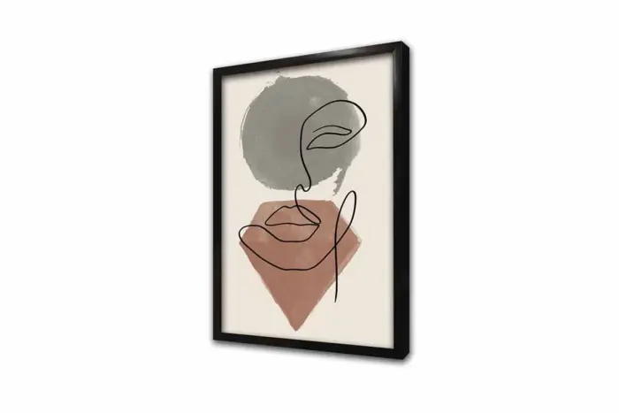 Line Art Kadın Yüzü | Kanvas Tablo | Cam Tablo | Mdf Tablo | B33217 - Görsel 4