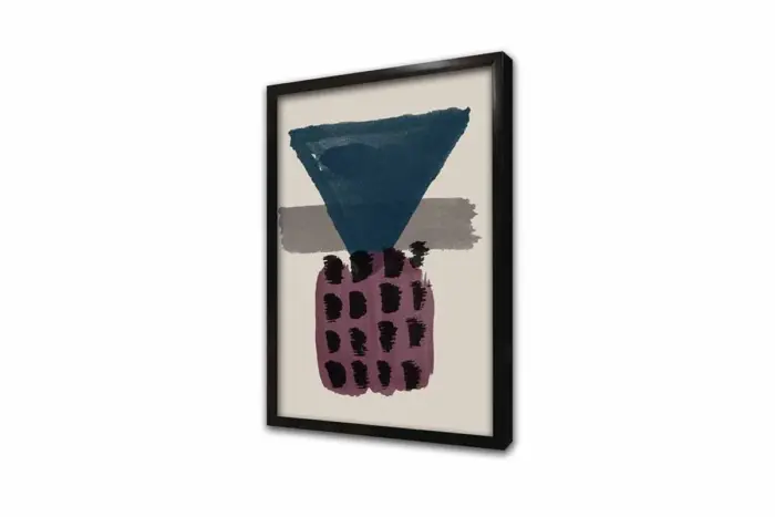 Mavi Ve Bordo Desenler Üçlü Kanvas Tablo | Cam Tablo | Mdf Tablo Seti | B33223 - Görsel 15