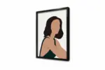 Line Art Kadın Yüzü | Kanvas Tablo | Cam Tablo | Mdf Tablo | B33225 - Görsel 10