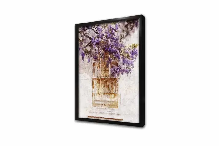 Pencere Ve Mor Çiçekler | Kanvas Tablo | Cam Tablo | Mdf Tablo | B33257 - Görsel 4