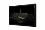 Gri Altın Soyut Desenli Galata Kulesi | Kanvas Tablo | Cam Tablo | Mdf Tablo | B33261 - Görsel 4