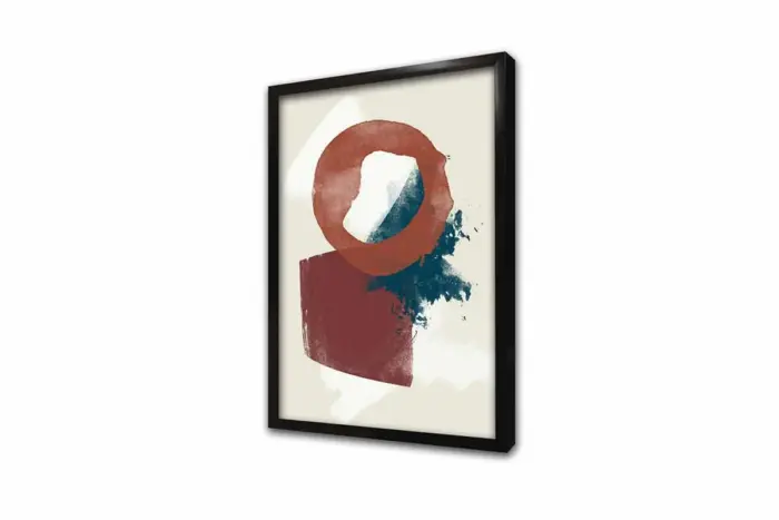 Bordo Ve Mavi Soyut Üçlü Kanvas Tablo | Cam Tablo | Mdf Tablo Seti | B33266 - Görsel 13