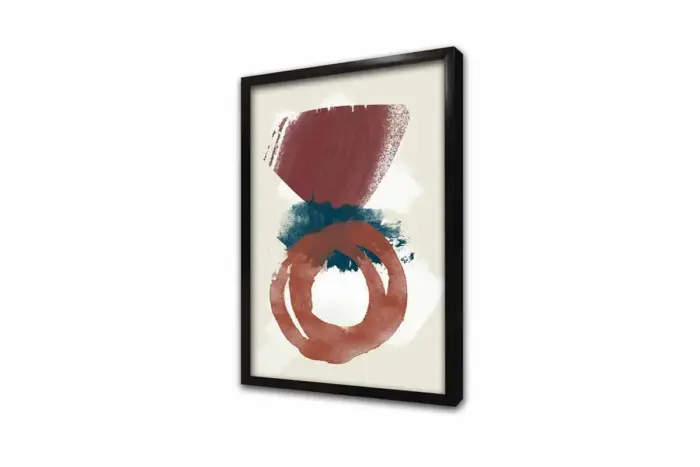 Bordo Ve Mavi Soyut Üçlü Kanvas Tablo | Cam Tablo | Mdf Tablo Seti | B33266 - Görsel 14