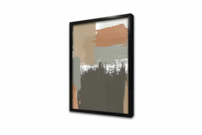 Haki Ve Kiremit Tonları Soyut İkili Kanvas Tablo | Cam Tablo | Mdf Tablo Seti | B33267 - Görsel 11