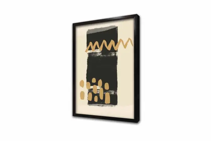 Siyah Ve Kahve Soyut İkili Kanvas Tablo | Cam Tablo | Mdf Tablo Seti | B33268 - Görsel 10