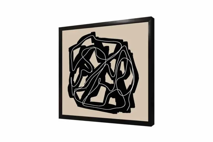 Siyah Krem Soyut | Kanvas Tablo | Cam Tablo | Mdf Tablo | B33273 - Görsel 4