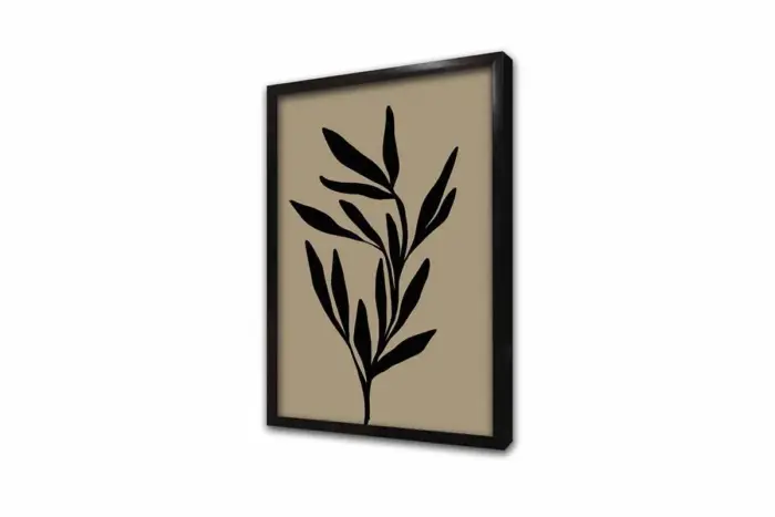 Siyah Krem Bitki | Kanvas Tablo | Cam Tablo | Mdf Tablo | B33275 - Görsel 4