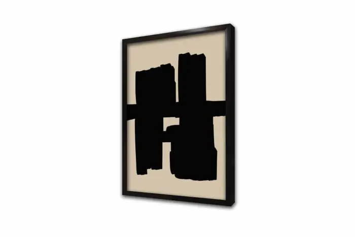 Siyah Krem Soyut | Kanvas Tablo | Cam Tablo | Mdf Tablo | B33276 - Görsel 4