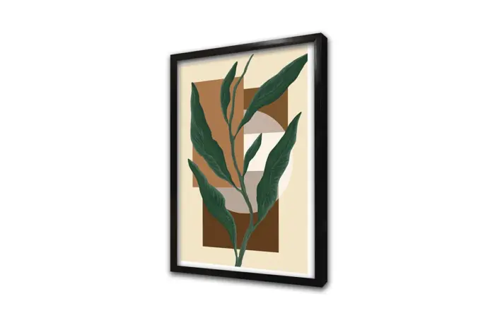 Geometrik Desenler Ve Bitki | Kanvas Tablo | Cam Tablo | Mdf Tablo | B33295 - Görsel 4