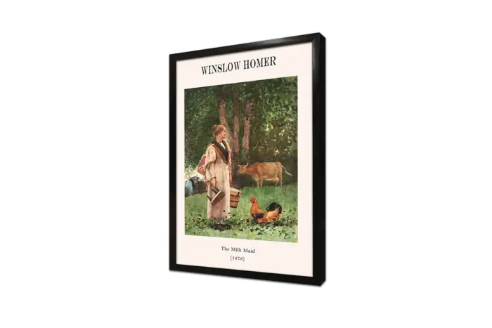 Winslow Homer Çiftlik Kızları Üçlü Kanvas Tablo | Cam Tablo | Mdf Tablo Seti | B33369 - Görsel 12