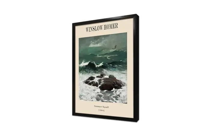 Winslow Homer Deniz Temalı İkili Kanvas Tablo | Cam Tablo | Mdf Tablo Seti | B33370 - Görsel 10
