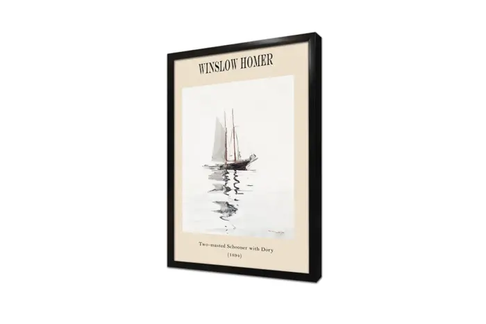 Winslow Homer Deniz Temalı İkili Kanvas Tablo | Cam Tablo | Mdf Tablo Seti | B33370 - Görsel 11