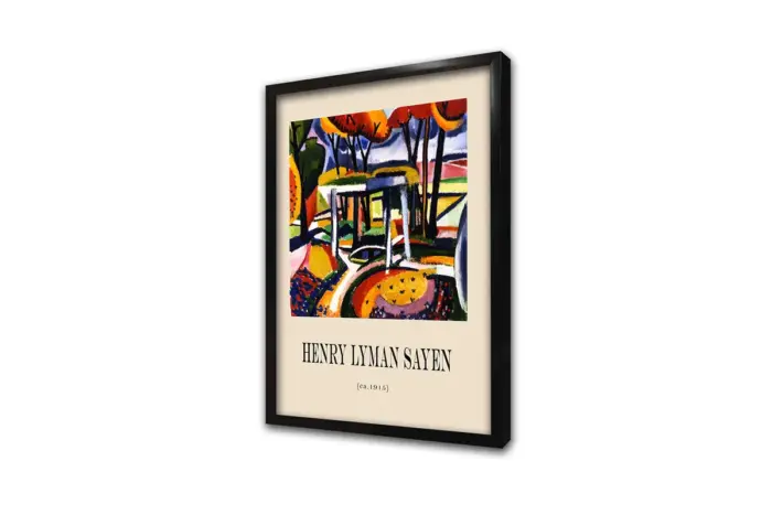 Henry Lyman Sayen Modern Manzara Eserleri Üçlü Kanvas Tablo | Cam Tablo | Mdf Tablo Seti | B33371 - Görsel 12