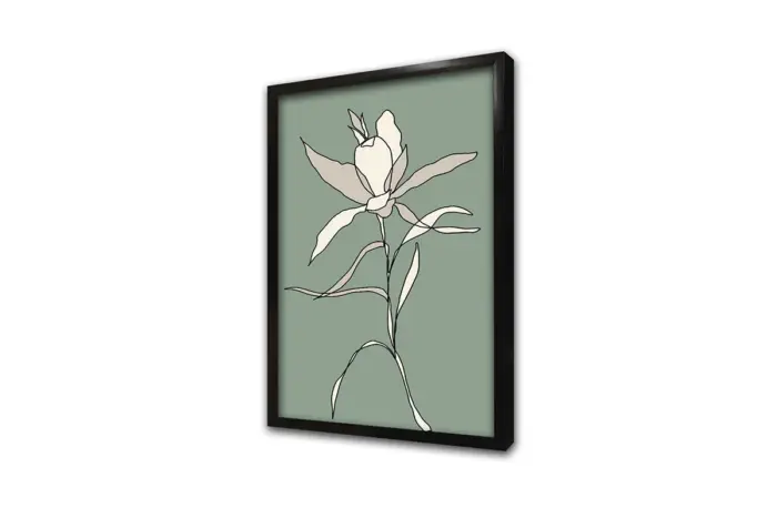 Modern Line Art Çiçekler Üçlü Kanvas Tablo | Cam Tablo | Mdf Tablo Seti | B33390 - Görsel 12
