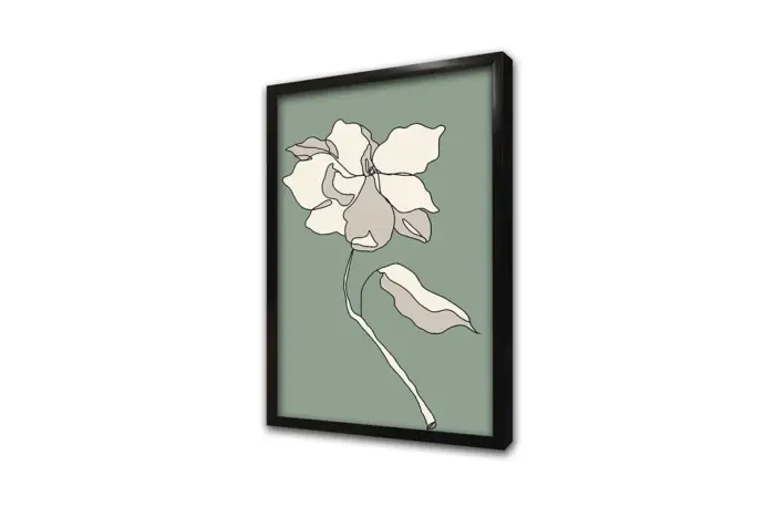 Modern Line Art Çiçekler Üçlü Kanvas Tablo | Cam Tablo | Mdf Tablo Seti | B33390 - Görsel 13