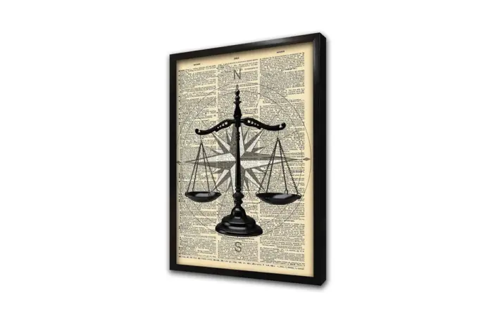 Tablosan Adalet Terazisi | Kanvas Tablo | Cam Tablo | Mdf Tablo | B33394 - Görsel 5