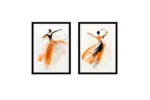 Balerinler İkili Kanvas Tablo | Cam Tablo | Mdf Tablo Seti | B33404 - Görsel 8
