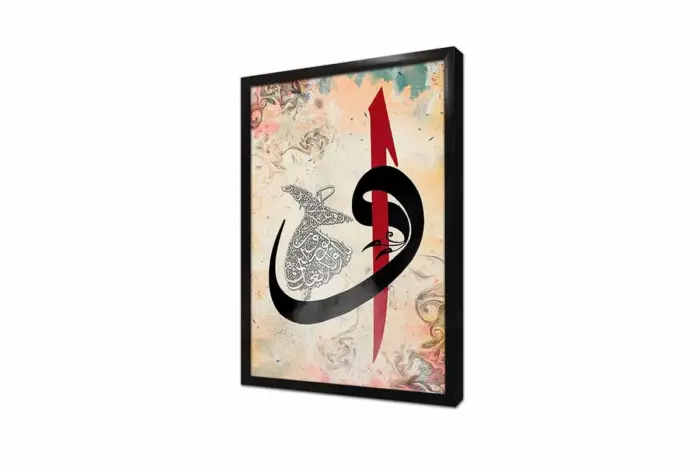 Elif Vav Semazen | Kanvas Tablo | Cam Tablo | Mdf Tablo | B34010 - Görsel 4