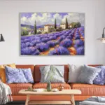 Yağlı Boya Dokulu Tablo Modern İstanbul Manzarası Gümüş Çerçeveli