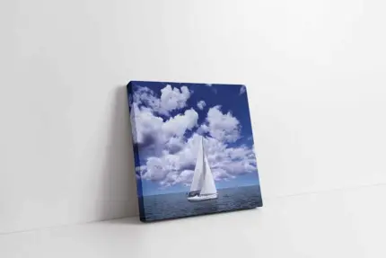 Sakin Denizde Yelkenli | Kanvas Tablo | Cam Tablo | Mdf Tablo | A01026