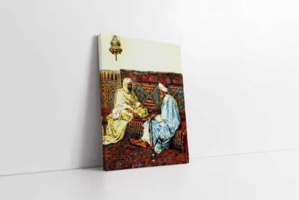 Tavla Oynayan Hacı | Kanvas Tablo | Cam Tablo | Mdf Tablo | B21342