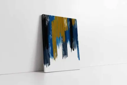 Mavi Altın Soyut | Kanvas Tablo | Cam Tablo | Mdf Tablo | B33082