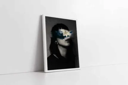 Modern Kadın ve Çiçek | Kanvas Tablo | Cam Tablo | Mdf Tablo | B33254