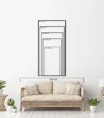 Yağlı Boya Dokulu Tablo Soyut Köy Evi Manzarası Siyah Çerçeveli - Görsel 5