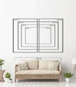 Yağlı Boya Dokulu Tablo Kahve Bej Siyah Soyut İkili Set Siyah Çerçeveli - Görsel 5